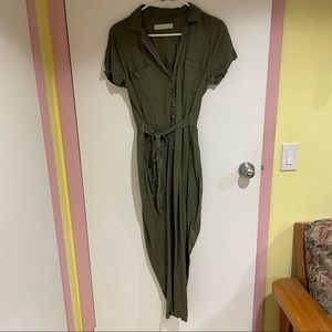 Green Abercrombie utility jumpsuit. Size medium